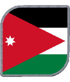 Drapeaux Asie Jordanie Carré 