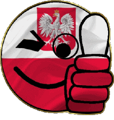 Fahnen Europa Polen Smiley - OK 