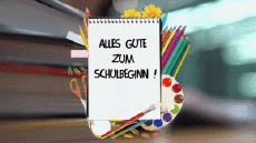 Mensajes Alemán Alles Gute zum Schulbeginn Fondo animado 003 