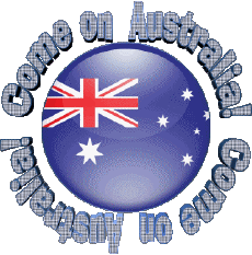 Mensajes Inglés Come on Australia Map - Flag 