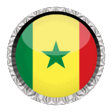 Bandiere Africa Senegal Rotondo - Anelli 