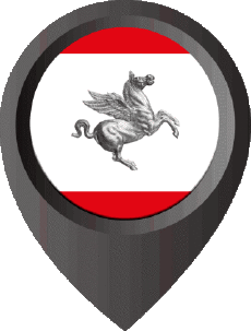 Flags Europe Italy Toscana Location Pin 