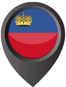 Flags Europe Liechtenstein Location Pin 