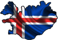 Drapeaux Europe Islande Carte 