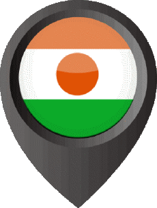 Banderas África Niger Marcador de ubicación 