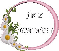 Messages Espagnol Feliz Cumpleaños Floral 021 