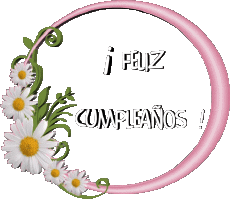 Nachrichten Spanisch Feliz Cumpleaños Floral Transparenter Hintergrund 021 