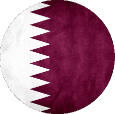 Bandiere Asia Qatar Tondo 