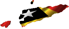 Drapeaux Asie Timor Oriental Carte 