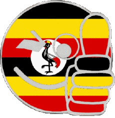 Banderas África Uganda Smiley - OK 