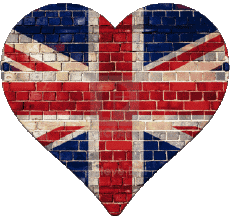 Bandiere Europa UK Cuore 