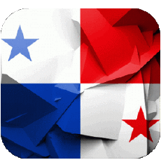 Drapeaux Amériques Panama Carré 