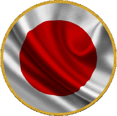 Fahnen Asien Japan Runde 