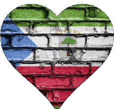 Flags Africa Equatorial Guinea Heart 