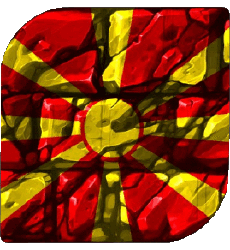 Bandiere Europa Macedonia Quadrato 