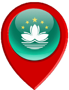 Drapeaux Asie Macao Epingle de Localisation 