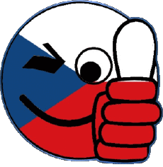 Banderas Europa República Checa Smiley - OK 