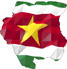 Flags America Suriname Map 