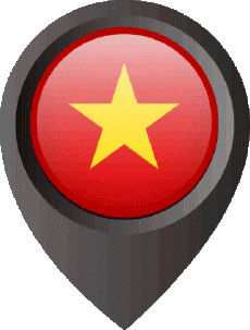 Drapeaux Asie Vietnam Epingle de Localisation 