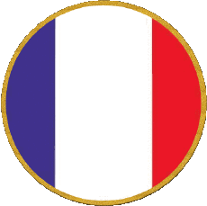 Fahnen Frankreich National Runde 