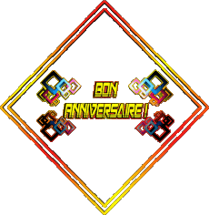 Mensajes Francés Bon Anniversaire Abstrait - Géométrique Fondo transparente 003 