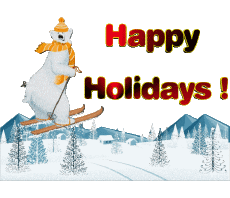 Messagi Inglese Happy Holidays Winter Serie 06 