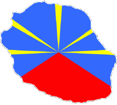 Fahnen Frankreich D.O.M - T.O.M La Réunion Karte 