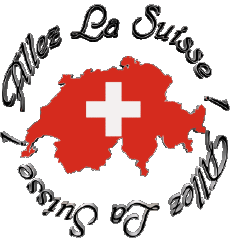 Mensajes Francés Allez La Suisse Carte - Drapeau 