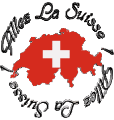 Nachrichten Französisch Allez La Suisse Carte - Drapeau 