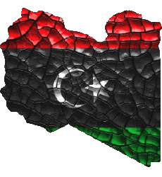 Flags Africa Libya Map 