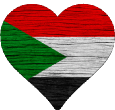 Fahnen Afrika Sudan Herz 