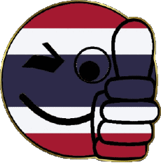 Fahnen Asien Thailand Smiley - OK 
