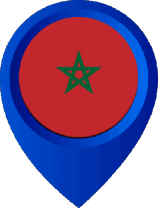 Banderas África Marruecos Marcador de ubicación 