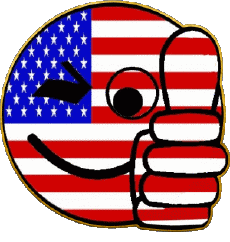 Fahnen Amerika U.S.A - National Smiley - OK 