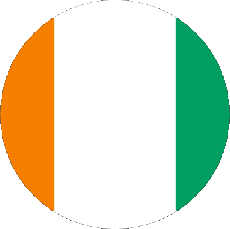 Flags Africa Ivory Coast Round 
