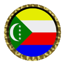 Flags Africa Comoros Round - Rings 