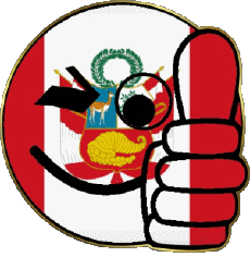 Flags America Peru Smiley - OK 