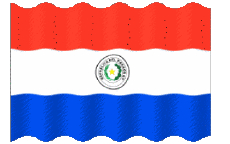 Fahnen Amerika Paraguay Welligkeit 