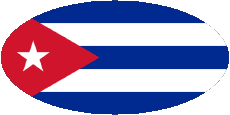 Flags America Cuba Oval 01 