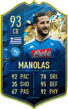 Multimedia Vídeo Juegos F I F A - Jugadores  cartas Grecia Kostas Manolas 