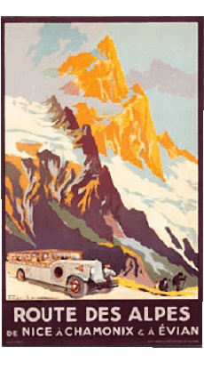 Umorismo -  Fun Poster retrò - Luoghi France Alpes 