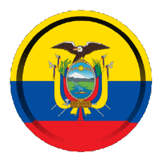 Flags America Ecuador Round - Rings 