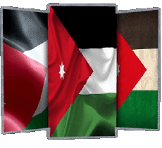 Drapeaux Asie Jordanie Forme 02 