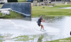 Humor -  Fun Sport Wasserski fahren Wakeboard Gamelle Fail 