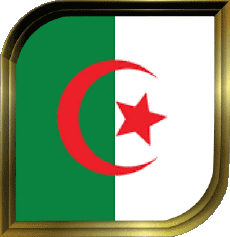 Drapeaux Afrique Algérie Carré 