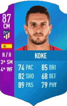 Multimedia Videospiele F I F A - Karten Spieler Spanien Jorge Resurrección - Koke 