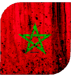 Bandiere Africa Marocco Quadrato 