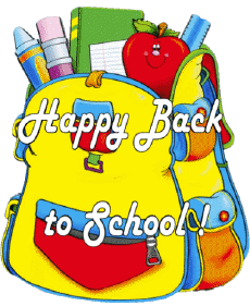 Messagi Inglese Happy Back to School Sfondo trasparente 005 