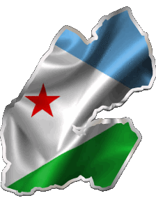 Fahnen Afrika Dschibuti Karte 