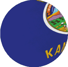 Flags America U.S.A - States Kansas Sphere - Cube 